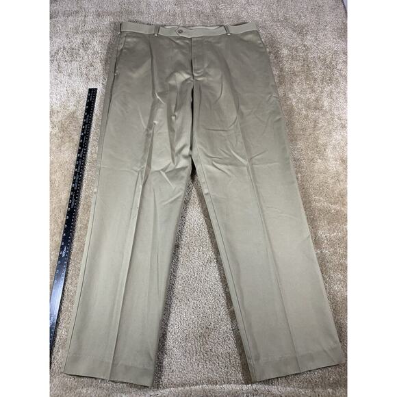 Dockers D4 Pants Relaxed Fit Flat Front Mens 38X32 Chino Beige Khaki Cotton #347 - Picture 3 of 16